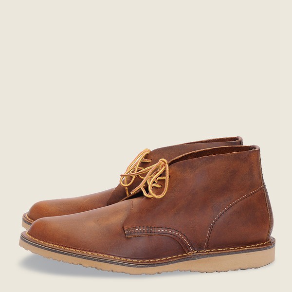 Red Wing Heritage Shoes Weekender - Chukkar Rough & Tough Leather - Brown - Mens ATH463105